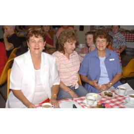 Ipswich Red Cross members Bev Graham, Jackie VanZanden and Dell Jarvis at their morning tea in aid of the Asian tsunami victims, Ipswich, 12th January 2005