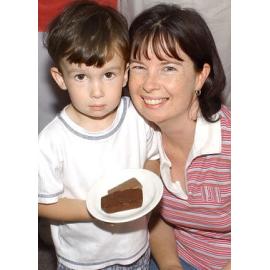 Jeremy and Germaine Lennon at the morning tea in aid of the Asian tsunami victims, Ipswich, 12th January 2005 