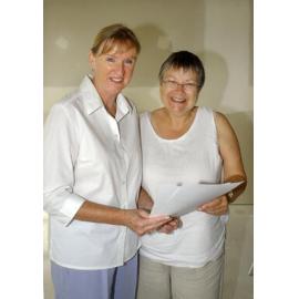 Cecilia Snuggs and Kay Ritson at the business women's group breakfast, Ipswich, 19th January 2005 