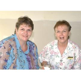 Fran Bousen and Audrey Amato at the women's business breakfast, Ipswich, 19th January 2005 