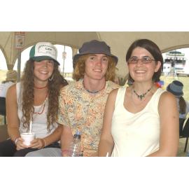 Sophie Gale, Kai Wadick and Phoebe Woolhouse from Bellingen, NSW at Sonfest, Ipswich, 20th January 2005