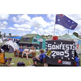 The sonfest campgrounds alive with personalisation, Ipswich, 20th January 2005