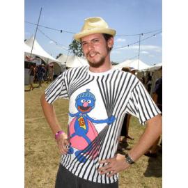 Michael Pickering from Newcastle wearing his favourite shirt at Sonfest, Ipswich, 21st January 2005