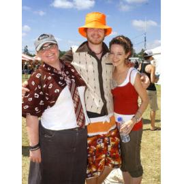 Simone Bull and brother Wes Bull from Cleveland hang out with Danielle Northey from Canberra at Sonfest, Ipswich, 21st January 2005