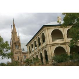 St Mary's Catholic Church with Presbytery in foreground, Woodend, Ipswich, 2004