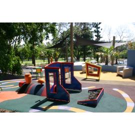 Playground equipment at Queens Park, Ipswich, December 2005