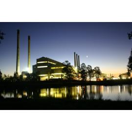 Swanbank Power Station, at night, Swanbank, Ipswich, September 2004