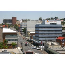 View from the Health Centre Carpark, looking south along East Street, Ipswich, 2010