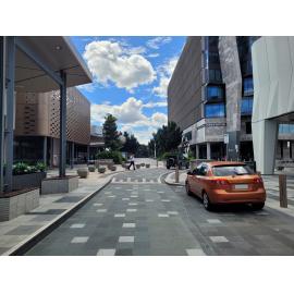 Nicholas Street, looking north towards Tulmur Place, Ipswich, March 2024