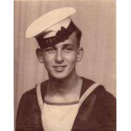 Don Risson in his Navy uniform
