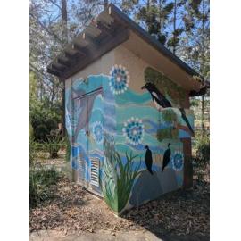 Unknown, First Nations Mural, by Annie Clarke, Lion Park, Springfield Lakes, installed 2015