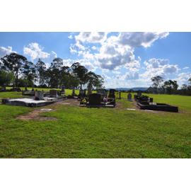 View of the Congregational and Uniting Church area, Stone Quarry Cemetery, Jeebropilly, Ipswich, 2010