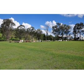 View of the Congregational and Uniting Church area, Stone Quarry Cemetery, Jeebropilly, Ipswich, 2010