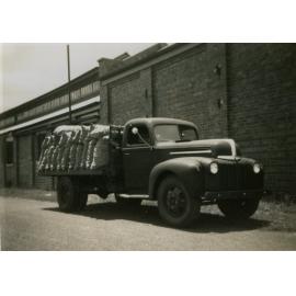 Risson's Ford loaded at the railway yards, 1943