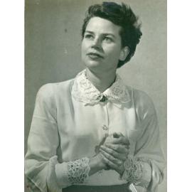 Joan Stagg in 'Gaslight' by Patrick Hamilton, performed by Ipswich Little Theatre, Ipswich, 1955