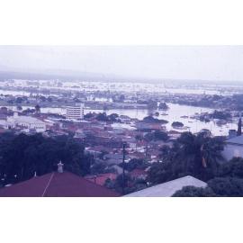 Looking toward North Ipswich and Basin Pocket from Denmark Hill, Ipswich, 28th January 1974