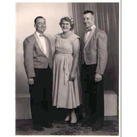 John Evans, Edna Wesley and John Haggarty, Bluebird Concert Party Choir, Ipswich, c.1955