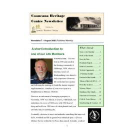 Cooneana Heritage Centre Newsletter, August 2026