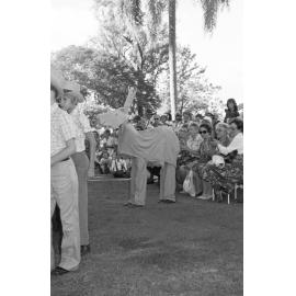 Horse mascot at the the memorial in honour of Mary Aileen Bell, Coochin Coochin, Scenic Rim, April 1980