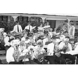Unidentified band playing at the the memorial in honour of Mary Aileen Bell, Coochin Coochin, Scenic Rim, April 1980
