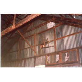 Hand hewn timber boards at Risson's Produce