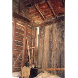 Hand hewn timber boards at Risson's Produce