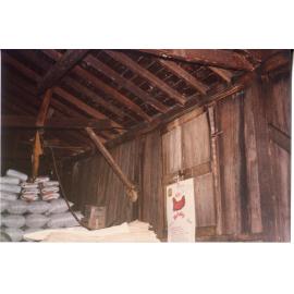 Hand hewn timber boards at Risson's Produce