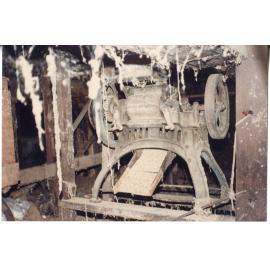 Old machinery in the cellar of Risson's Produce