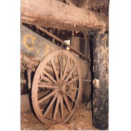 Cart in the cellar of Risson's Produce