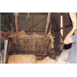 Cart in the cellar of Risson's Produce
