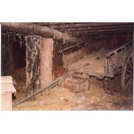 Cart in the cellar of Risson's Produce