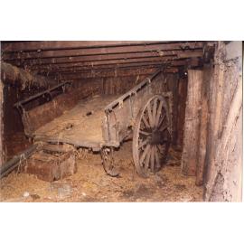 Cart in the cellar of Risson's Produce