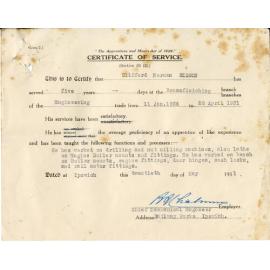 Certificate of Service for Clifford Norman Risson