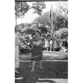 Unidentified woman at the memorial in honour of Mary Aileen Bell, Coochin Coochin, Scenic Rim, April 1980