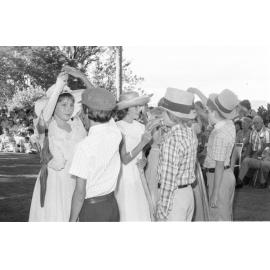 Unidentified children dancing at the the memorial in honour of Mary Aileen Bell, Coochin Coochin, Scenic Rim, April 1980