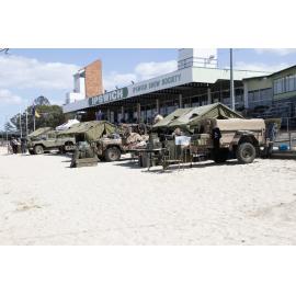 The 'We are Contact Front' encampment at History Alive, at Galvanized, Ipswich Showgrounds, Ipswich, September 2026
