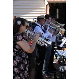 Trumpet section of the Ipswich City Big Band performing at the Marburg Meander, event held as part of Galvanized: A Festival of Heritage, Marburg, Ipswich, September 2026