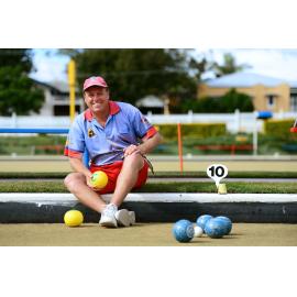 Steve Bell of Swifts Bowls Club won a team fours state title, Ipswich, 24 May 2013