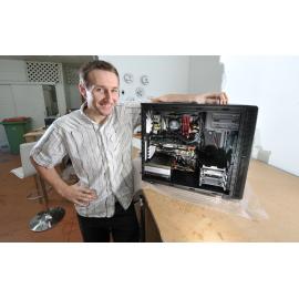 Ipswich Computers owner and director Daniel Nowill has developed and built a computer that is super fast and ahead of it's time, Ipswich, 16 May 2013