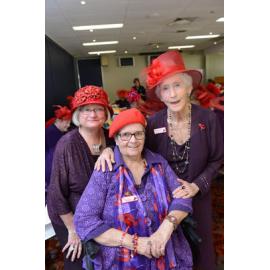 Laureen Bunyard, Sue Ward and Sandra Fitzgerald at The Bonzer Sheilas Australia's Biggest Morning Tea at Ipswich Golf Club, Ipswich, 15 May 2013