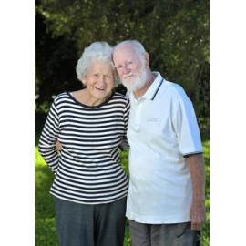 Charles 'Digger' Murphy with his wife Joyce, Ipswich, 8 May 2013