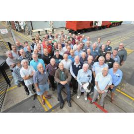 The Workshops Rail Museum hosted a reunion of former carriage builders, wagon builders and trimmers, North Ipswich, 11th May 2013