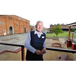 Bill McRea at the reunion of former carriage builders, wagon builders and trimmers hosted by the Workshops Rail Museum, North Ipswich, 11th May 2013