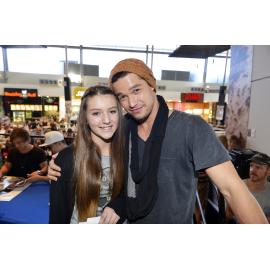 Skye Molaentien, 12, with Zach Russell from The Collective, Ipswich, 17 May 2013