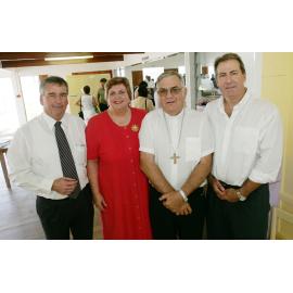 Hugh Trevethin, Anne Cross, Gale Hall and Stephen Muggleton blue nursi8ng service 50th, Ipswich, 6 February 2005 