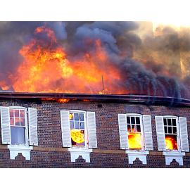 Fire at the Jubilee Building, Ipswich General Hospital, Ipswich, 6 February 2005 