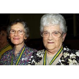 Camilla Swan and Dorathy Thomas at Rosewood Baptist Hall receiving Certificates of appreciation for volunteers at Cabanda Lodge, Ipswich, 7 February 2005 