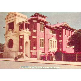 Soldiers' Memorial Hall, Ipswich, postcard 1940s