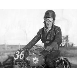 Motorcyclist, George Reid, 1940s