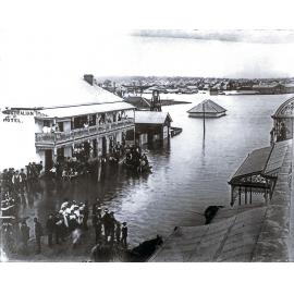 Nicholas Street in flood, Ipswich, 1893